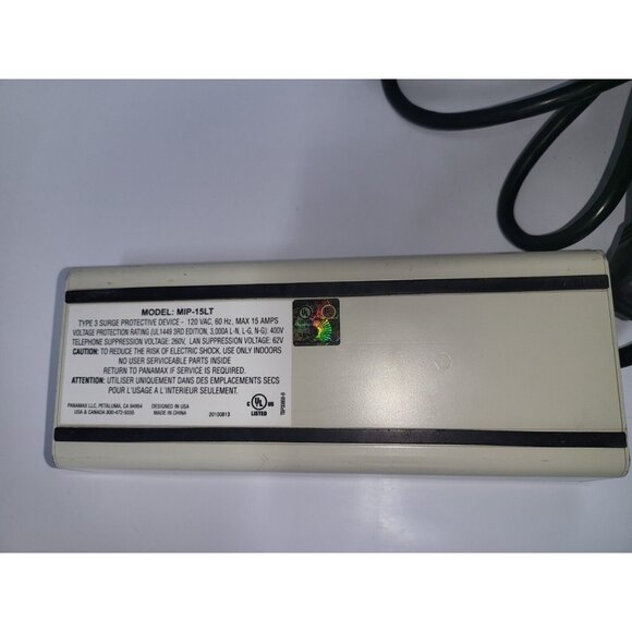 PANAMAX MIP-15LT 2 OUTLETS TELCO/LAN SURGE PROTECTOR - Works! - Picture 5 of 12